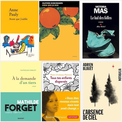 Couvertures des 6 ouvrages sélectionnés pour le Prix Envoyé par La Poste