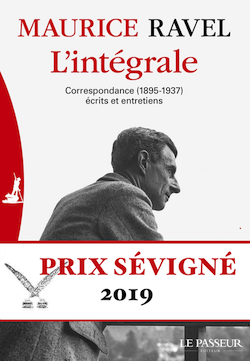 couverture de l'intégrale des écrits de Maurice Ravel avec bandeau Prix Sévigné