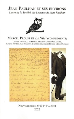 Couverture de la revue avec lettre manuscrite de Proust et photo en pied de l'écrivain