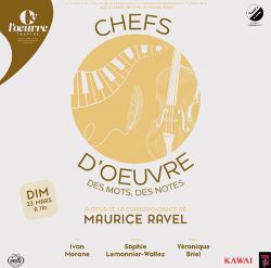 Affiche chefs-d'oeuvres, des mots, des notes, Maurice Ravel