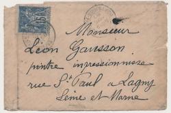 Enveloppe avec adresse de Léon Gausson
