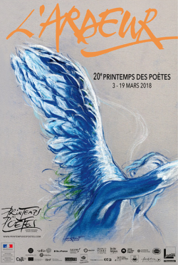 Affiche du Printemps des poètes 2018, par Ernest Pignon-Ernest