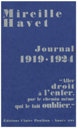 Couverture du livre de Mireille Havet, Journal 1919-1924
