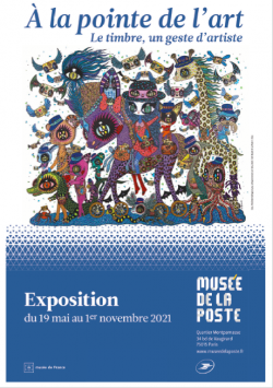 Affiche de l'expo À la pointe de l'art au Musée de La Poste, 2021