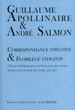 Couverture bleue Correspondance Guillaume Apolinaire et André Salmon