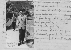 Lettre manuscrite et photo de Serge Dauplay en 1959
