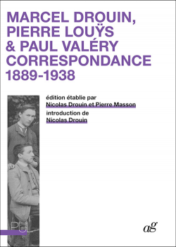 Couverture de la correspondance avec petites photos de Marcel drouin, Pierre Louys et Paul Valery