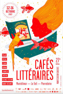 Affiche des Cafés littéraires de Montélimar, octobre 2022