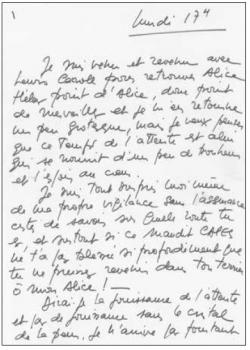 Lettre manuscrite de Frédéric Benrath