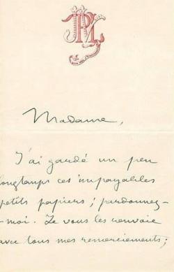 Lettres autographe de Pierre Loti