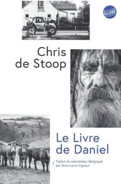 Couverture du livre avec trois photos dont une de Daniel et de ses quatre vaches