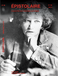 COuverture de la revue avec photo de Colette de face tenant un stylo