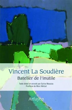 Couverture du livre : un paysage peint abstrait dans les tons vert et bleu