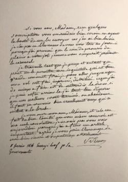 Lettre fac-similé d'une lettre de Saint-Simon à la Comtesse de Monge