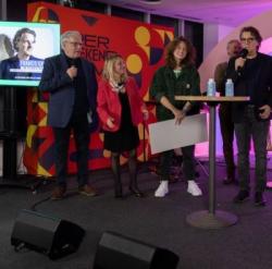 Photo de groupe avec Anne-Marie Jean, Faune et Francis Cabrel