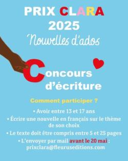 Flyer du prix Clara 2025 pour candidater