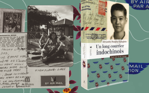 visuel du livre Un long courrier indochinois avec photos et lettres