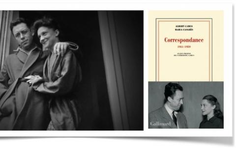 Photo en noir et blanc de Maria Casarès et Albert Camus pour visuel film sur France 5