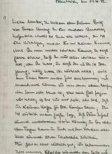 lettre autographe de Heinrich Böll à sa mère
