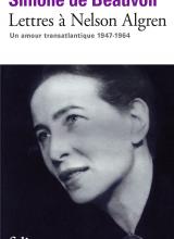 Couverture de Simone de Beauvoir, Lettres à Nelson Algren, Un amour transatlantique (1947-1964) avec photo de l'écrivaine, jeune
