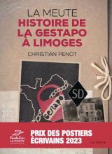 Couverture du livre de Christian Penot sur l'Histoire de la Gestapo à Limoges. Carte de France, carte postale.
