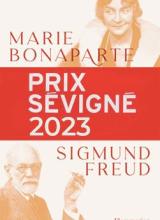 Couverture de la correspondance avec photo de Marie Bonaparte et de Sigmund Freud et bandeau rouge Prix Sévigné 2023