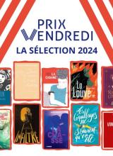 Affiche du Prix vendredi avec les douze livres sélectionnés