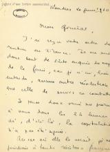 Lettre autographe du général de Gaulle du 20 juin 1940