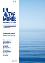 Couverture du journal Un autre monde (sommaire à gauche sur fond blanc et photo du ciel et de la mer à droite