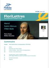 Couverture de FloriLettres 256 avec sommaire et portrait de Saint-Simon